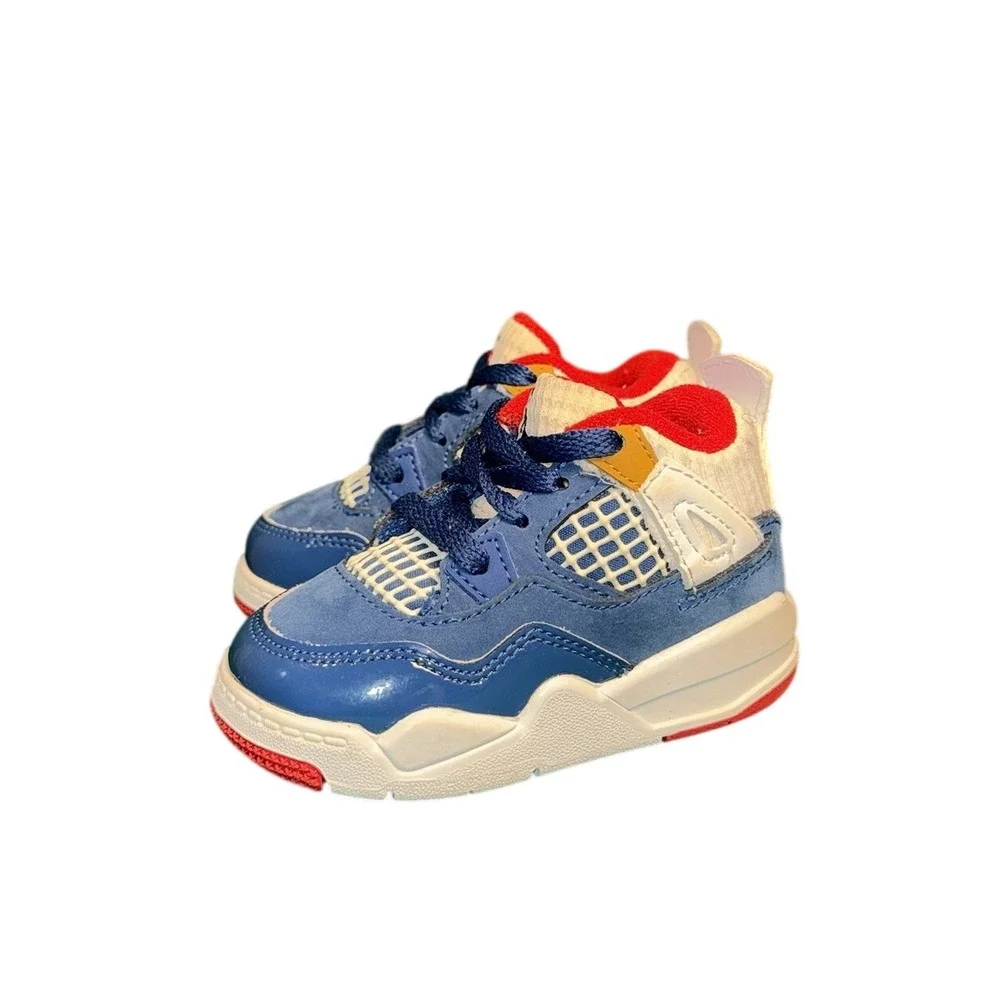 Jordan‎ 4 Retro Messy Room Blue White Red Toddler Sneakers 5C DR6951-400